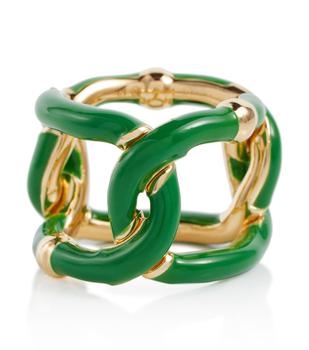 商品Bottega Veneta | Chains gold-plated and enamel ring,商家MyTheresa,价格¥4158图片