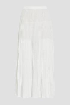 loro piana, Loro Piana | Isola pleated linen and silk-blend midi skirt商品图片 3.5折