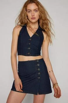 Kimchi Blue | Kimchi Blue Everleigh Denim Top & Mini Skirt Set 