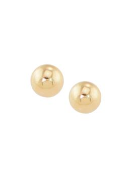 商品18K Yellow Gold Ball Stud Earrings图片