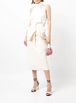 Acler | Anderson Oversized Bow Crepe Skirt In Eggshell商品图片,6.6折