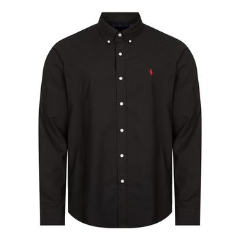 推荐Ralph Lauren Custom Fit Poplin Shirt - Black商品