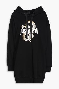 Just Cavalli | Oversized printed French cotton-terry hoodie商品图片,3折