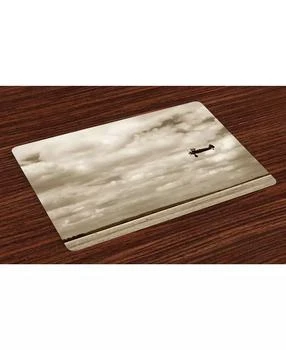 Ambesonne | Vintage-Like Airplane Place Mats, Set of 4,商家Macy's,价格¥228