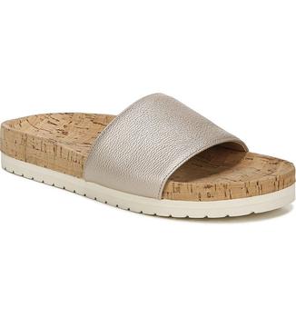 加拿大vince鞋, Vince | Gavin Leather Slide Sandal商品图片 2.6折
