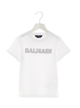 Balmain | Balmain Sequin Logo T-shirt商品图片,9.2折