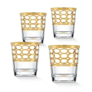 Lorren Home Trends | 4 Piece Infinity Gold Ring Double Old Fashion Set,商家Macy's,价格¥606