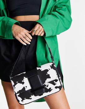 topshop包女包, Topshop | Topshop cow print canvas shoulder bag商品图片 