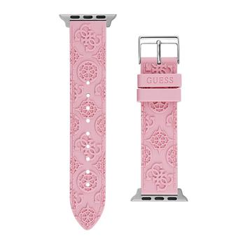 商品GUESS | Women's Pink Logo Silicone Strap 42mm, 43mm ,44mm Apple Watch Band,商家Macy's,价格¥224图片