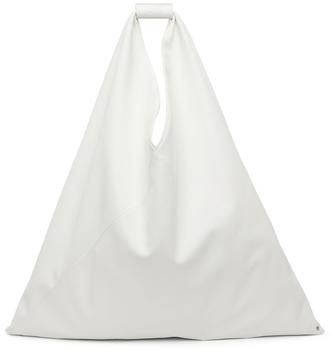 maison margiela包, MAISON MARGIELA | SSENSE Exclusive White XXL Triangle Tote商品图片 3.7折