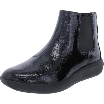 clarks 切尔西, Clarks | Clarks Womens Tawni Mid Patent Leather Ankle Chelsea Boots商品图片 4.6折
