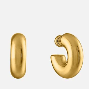推荐Oma The Label The Chubby 18 Karat Gold-Plated Hoop Earrings商品