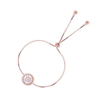 Macy's | Cubic Zirconia Round and Baguette Wheel Adjustable Bolo Bracelet in Sterling Silver (Also in 14k Gold Over Silver or 14k Rose Gold Over Silver),商家Macy's,价格¥670