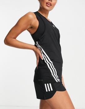 adidas外套多少钱, Adidas | adidas Training Train Icons 3 Stripe vest in black商品图片 7.4折