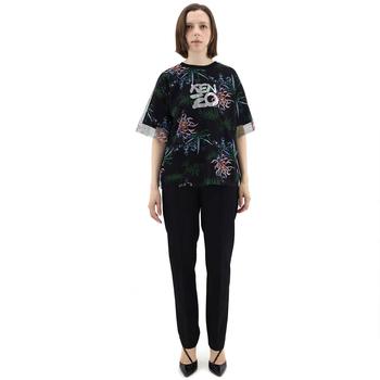 Kenzo | Kenzo Ladies Sea Lily Dual Material T-Shirt, Size Small商品图片,3.8折