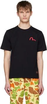 Evisu | Black Printed T-Shirt 6.4折, 独家减免邮费