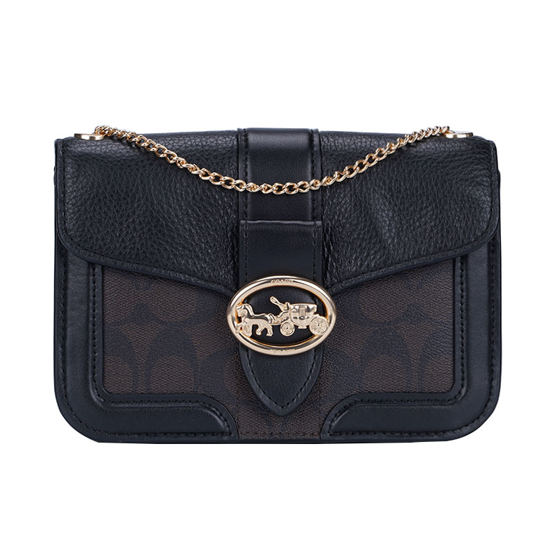 ecco包链条包, Coach | COACH 奥莱款女士PVC配皮单肩斜挎链条包7287IMAA8商品图片 包邮包税