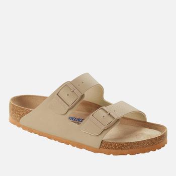 推荐Birkenstock Men's Arizona Sfb Suede Double Strap Sandals - Faded Khaki商品