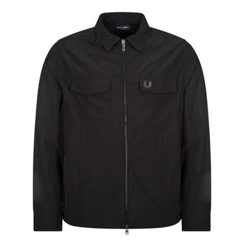 推荐Fred Perry Zipped Overshirt - Black商品