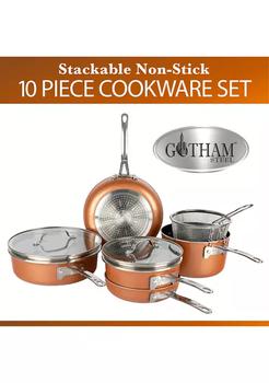 Gotham Steel | 10-Piece Stackmaster Space Saving Stackable Cookware Set商品图片,