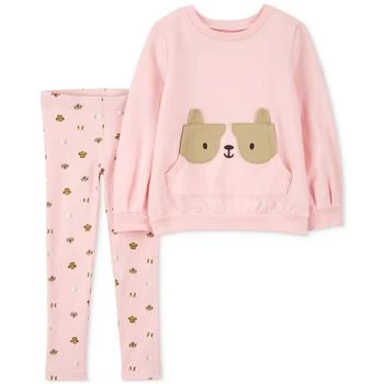Carter's | Baby Girls Dog French Terry Pullover Top and Leggings, 2 Piece Set 