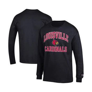 CHAMPION | Men's Black Louisville Cardinals High Motor Long Sleeve T-shirt 