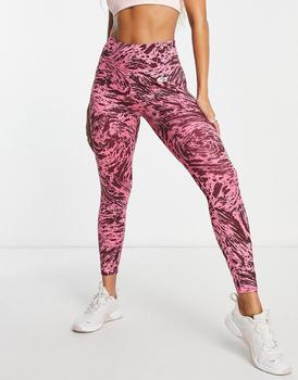 NIKE | Nike Training Icon Clash One Dri-FIT high rise printed 7/8 leggings in pink商品图片,额外9.5折, 额外九五折