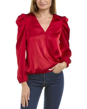 Vince Camuto Specialty Size, Vince Camuto | Vince Camuto Surplice Satin Top商品图片 4.4折