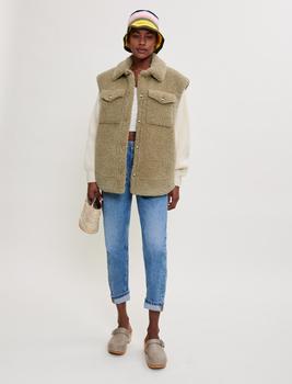 maje外套, Maje | Faux fur and knit jacket商品图片 5折