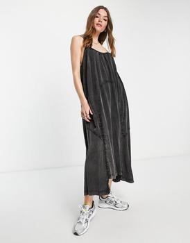 ALL SAINTS | Allsaints x ASOS exclusive parachute midi dress in washed black商品图片,