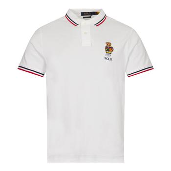 ralph lauren bear, Ralph Lauren | Ralph Lauren Active Bear Polo Shirt - Deckwash White.商品图片 