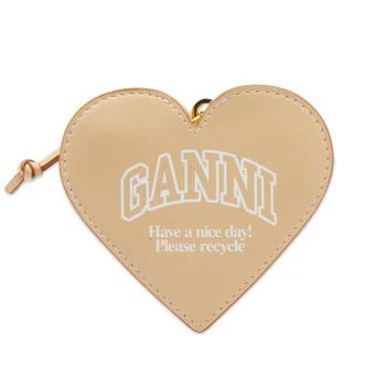 Ganni | GANNI Funny Heart Zip Coin Purse 