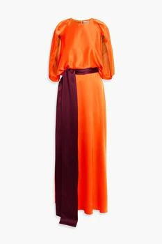 ROKSANDA | Milena cape-effect silk-satin gown 5折, 独家减免邮费