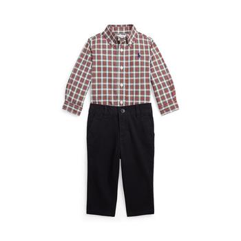 Ralph Lauren | Baby Boys Plaid Shirt and Flex Abrasion Pant Set商品图片,