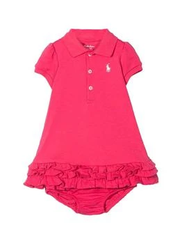 Ralph Lauren | Ralph Lauren Kids Polo Pony Short-Sleeved Ruffled Dress Set,商家Cettire,价格¥238