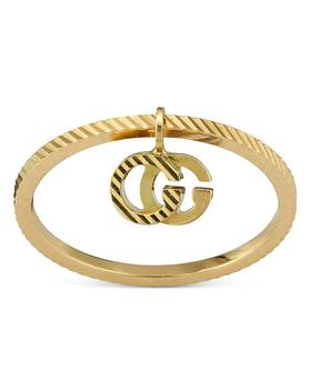 商品18K Yellow Gold Double G Charm Ring图片