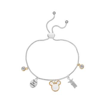 商品Disney | Unwritten Mother of Pearl Inlay Mickey Mouse "Never Stop Dreaming" Multi Charm Bracelet,商家Macy's,价格¥385图片