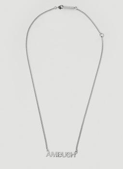 推荐Logo Nameplate Necklace in Silver商品