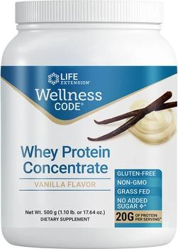 Life Extension | Life Extension Wellness Code® Whey Protein Concentrate, Vanilla (500 Grams),商家Life Extension,价格¥223