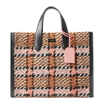 kate spade tote单肩包, Kate Spade | Manhattan Plaid Chunky Woven Fabric Large Tote商品图片 