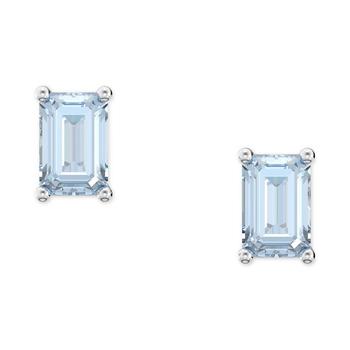 Swarovski | Silver-Tone Color Cushion-Cut Crystal Stud Earrings商品图片,