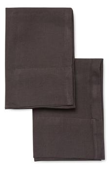 商品Melange Home | Dark Grey Linen Pillowcase - Set of 2,商家Nordstrom Rack,价格¥356图片