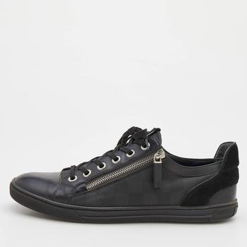 更多路易威登男鞋, [二手商品] Louis Vuitton | Louis Vuitton Black Damier Print Nylon, Suede And Leather Adventure Zip Low Top Sneakers Size 42商品图片 
