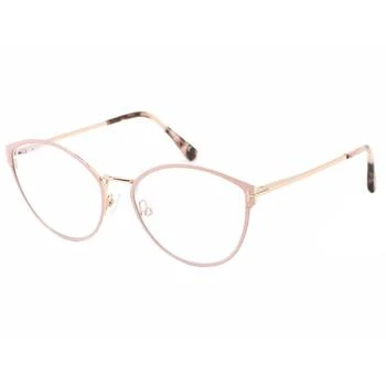Tom Ford | Tom Ford Women's Eyeglasses - Pink Cat-Eye Full-Rim Metal Frame | FT5573-B 072 1.7折×额外9折x额外9.5折, 独家减免邮费, 额外九折, 额外九五折