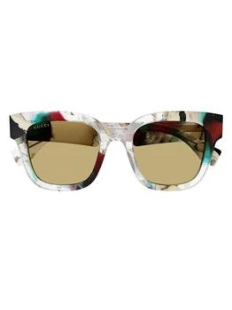 Gucci | Gucci Eyewear Rectangle Frame Sunglasses 6.2折, 独家减免邮费