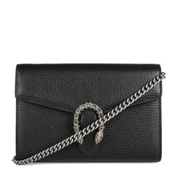 古驰链条包, Gucci | GUCCI 古驰 女士黑色Dionysus系列皮革迷你链条手袋 401231-CAOGN-8176商品图片 满$100享9.5折, 满折