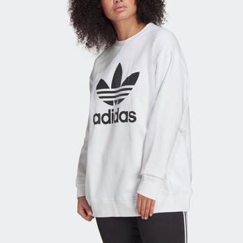 adidas plus, Adidas | Women's adidas Trefoil Crew Sweatshirt (Plus Size)商品图片 9折×额外7折, 额外七折