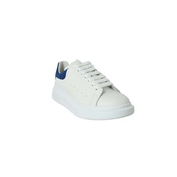 推荐Alexander Mcqueen Larry Leather Sneaker White Paris Blue商品