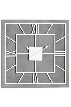 商品Hill Interiors Williston Square Wall Clock (Silver/Gray) (90cm x 5cm x 90cm) Silver/Gray (Grey),商家Verishop,价格¥1643图片