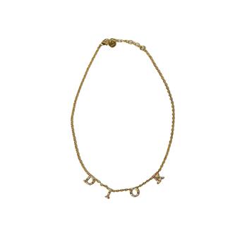推荐Dior Letter Necklace Gold Multi Color商品